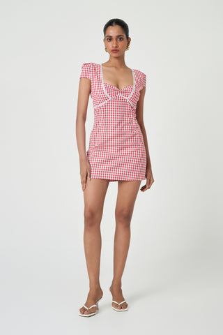 Palma Dress - Cherry Check