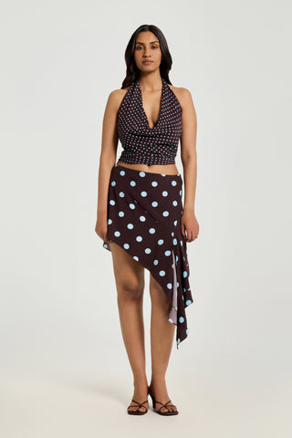 Zirra Skirt - Glacier Dot