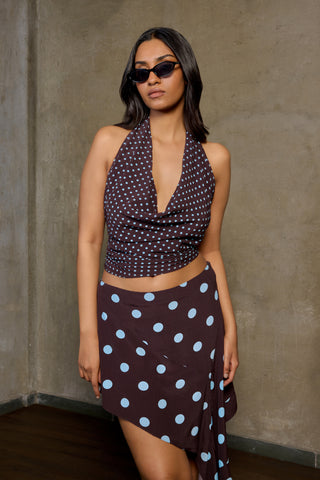 Zirra Skirt - Glacier Dot
