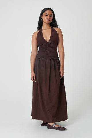 Cannes Dress - Dark Walnut