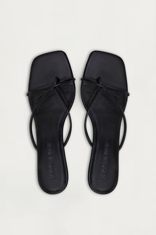Cassie Wedge Sandal - Black