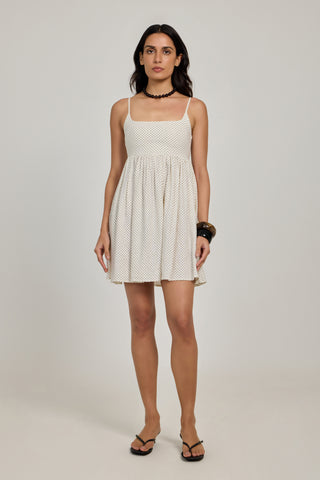 Emma Dress - Ivory Dot