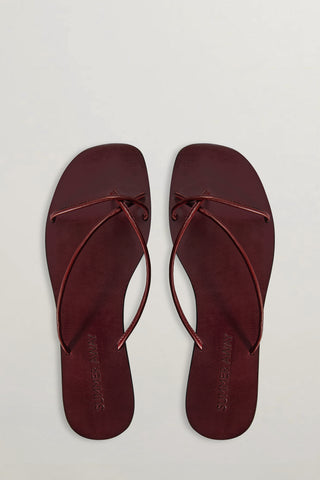 Gigi Strappy Sandals - Burgundy