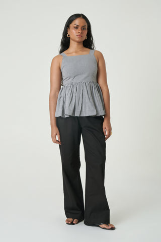 Jaffa Top - Black Check