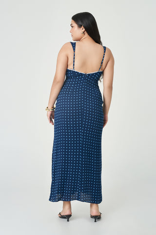 Mila Dress - Navy Dot