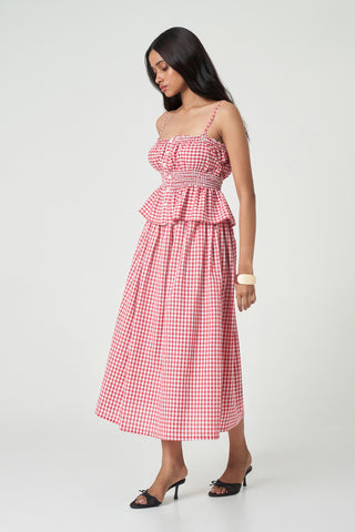 Juno Skirt - Cherry Check