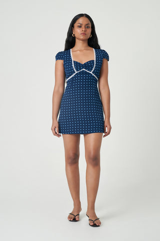 Palma Dress - Navy Dot