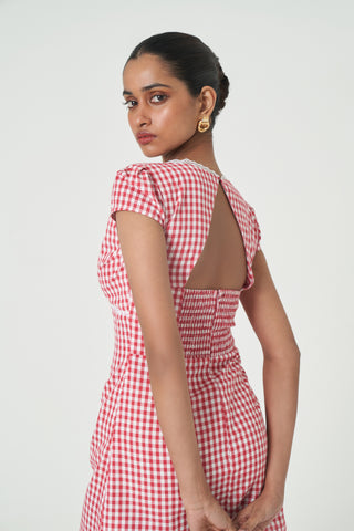 Palma Dress - Cherry Check