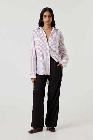 Ravenna Shirt - Burgundy Stripe