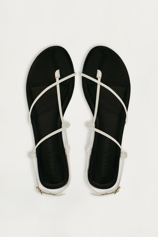 Remy Flat Sandal - White