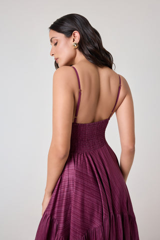Sorrento Dress - Mulberry Etch