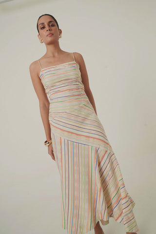 Tropea Dress - Woven Stripes | Sample