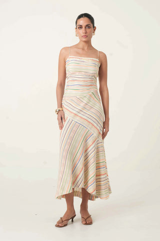 Tropea Dress - Woven Stripes | Sample