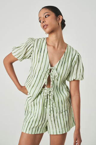 Victoria Top - Melon Stripes