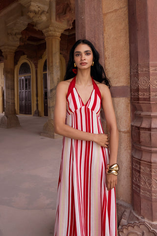 Vionna Dress - Sunset Stripe