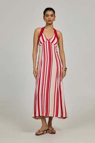 Vionna Dress - Sunset Stripe