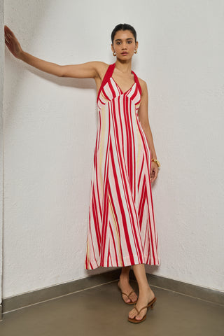 Vionna Dress - Sunset Stripe