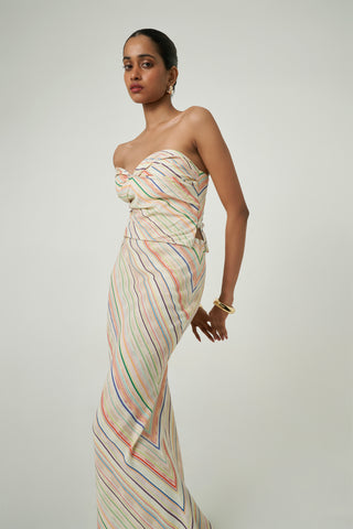 Zahara Top - Woven Stripes