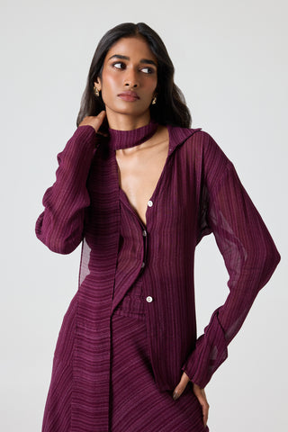 Zinia Top - Mulberry Etch