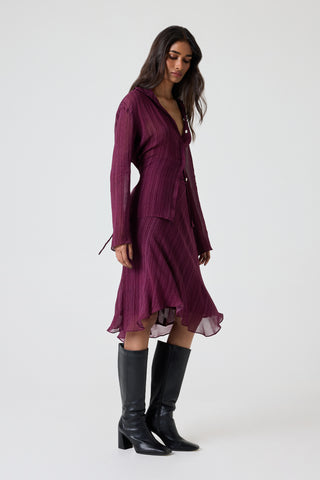 Zinia Top - Mulberry Etch