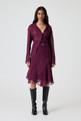 Zinia Top - Mulberry Etch