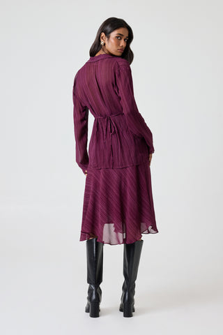 Zinia Top - Mulberry Etch